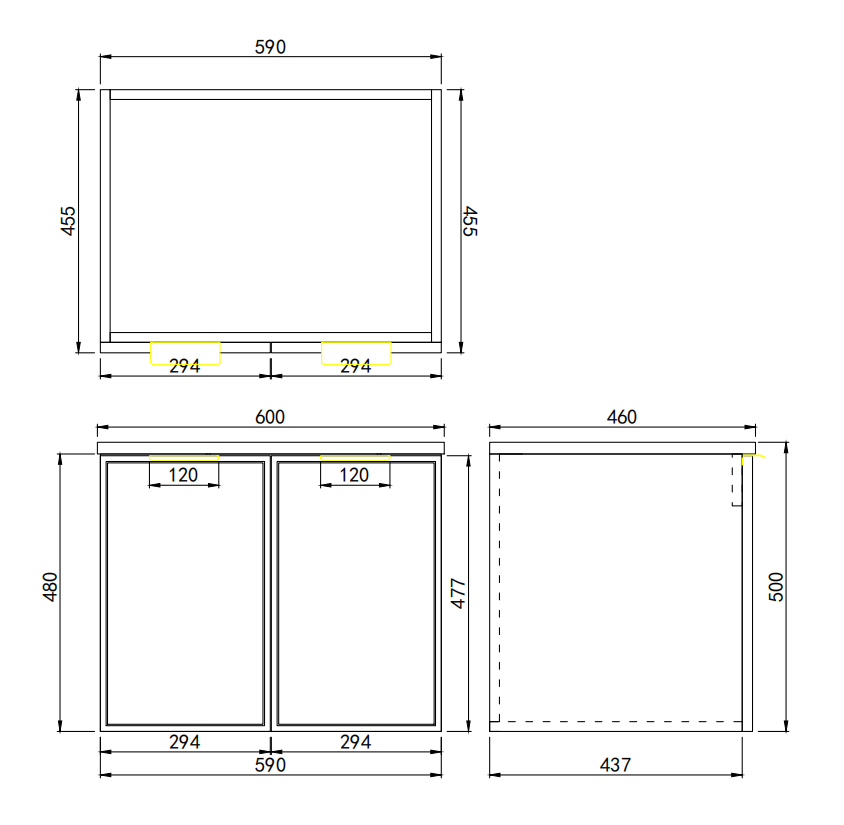 Miami Wall Hung Matte Black Vanity 600-1500mm