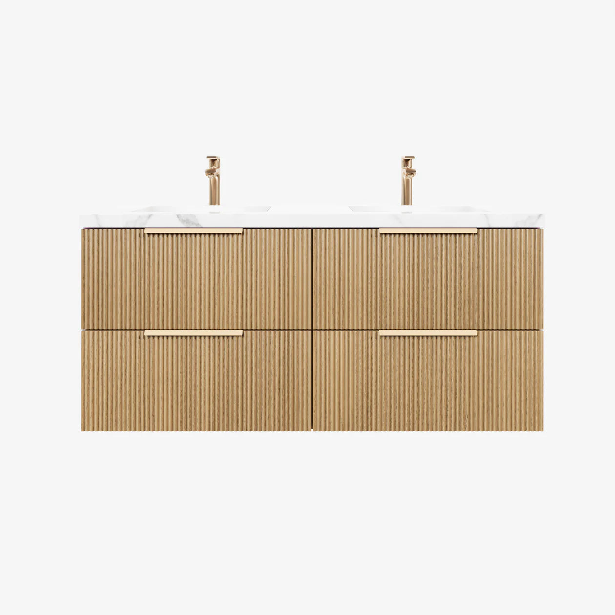 Eden Prime Oak Wall Hung Fluted PVC Vanity 600-1500mm