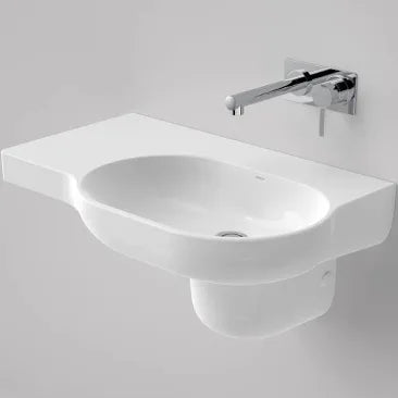 Caroma Opal 720mm Left Hand Shelf Wall Basin White 0 Tap Hole