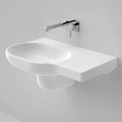 Caroma Opal 720mm Right Hand Shelf Wall Basin White 0 Tap Hole