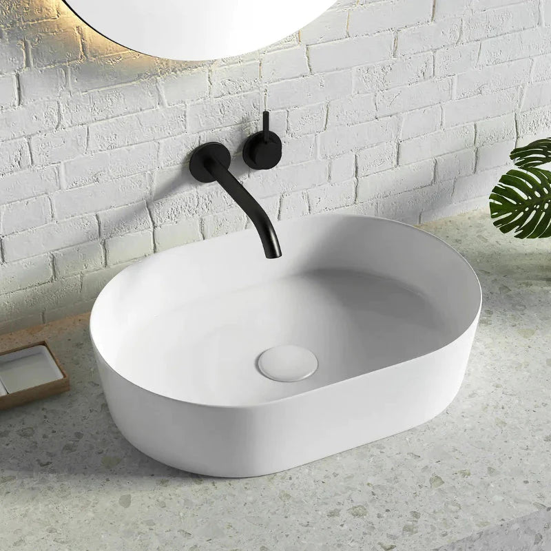 Quay Matte White Oval Above Counter Basin