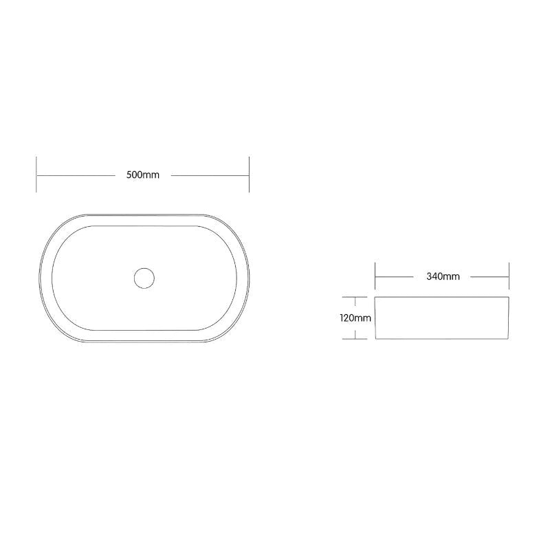 Quay Matte White Oval Above Counter Basin