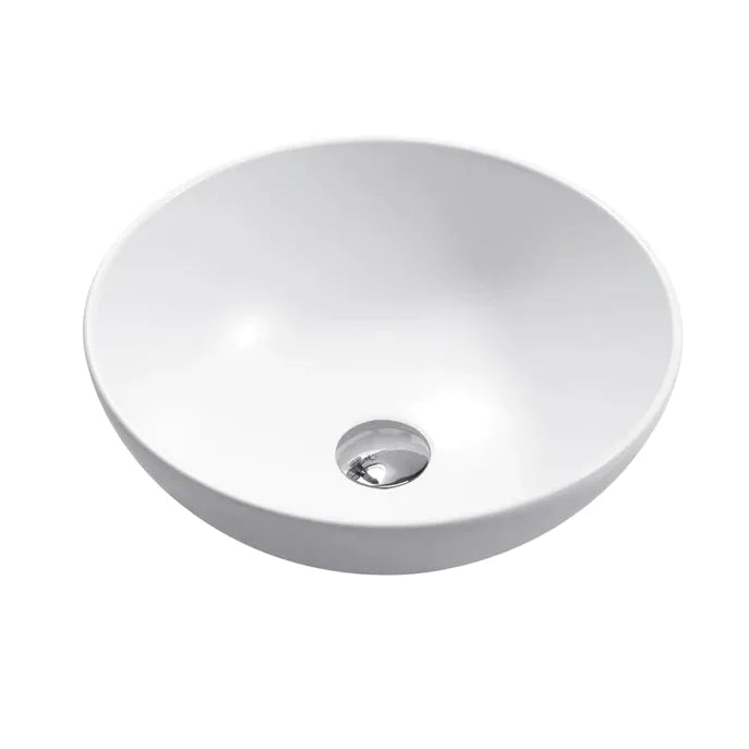 Round Matte White Above Counter Basin 400mm