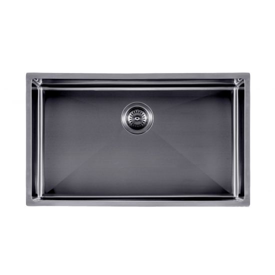Gun Metal Grey 762x457x254mm 1.2mm Handmade Single Bowl Top/Undermount Kitchen/Laundry Sink