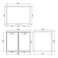 Miami Wall Hung Matte Black Vanity 600-1500mm