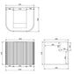 Avalon Matte White Curved Wall Hung Vanity + Blanc White Stone Top 600-1800mm