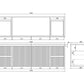 Brindabella Matte White Fluted Wall Hung Vanity 600-1500mm