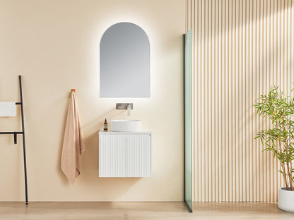 Brindabella Matte White Fluted Wall Hung Vanity 600-1500mm