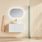 Brindabella Matte White Fluted Wall Hung Vanity 600-1500mm