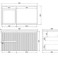 Brindabella Matte White Fluted Wall Hung Vanity 600-1500mm