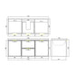 Miami Wall Hung Matte Black Vanity 600-1500mm