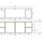 Miami Wall Hung Matte Black Vanity 600-1500mm