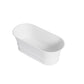 CETO Harrington Solid Surface Stone Freestanding Bathtub with Overflow Matt White 1500/1700mm