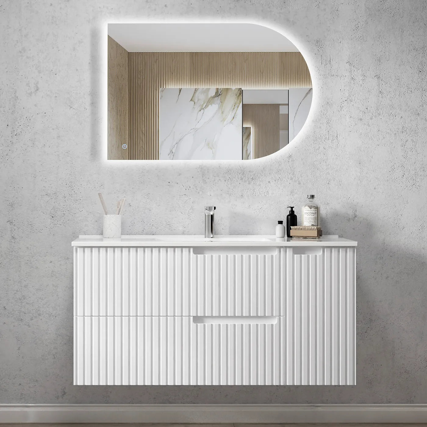 Noosa Matt White 600-1500mm Wall Hung Vanity