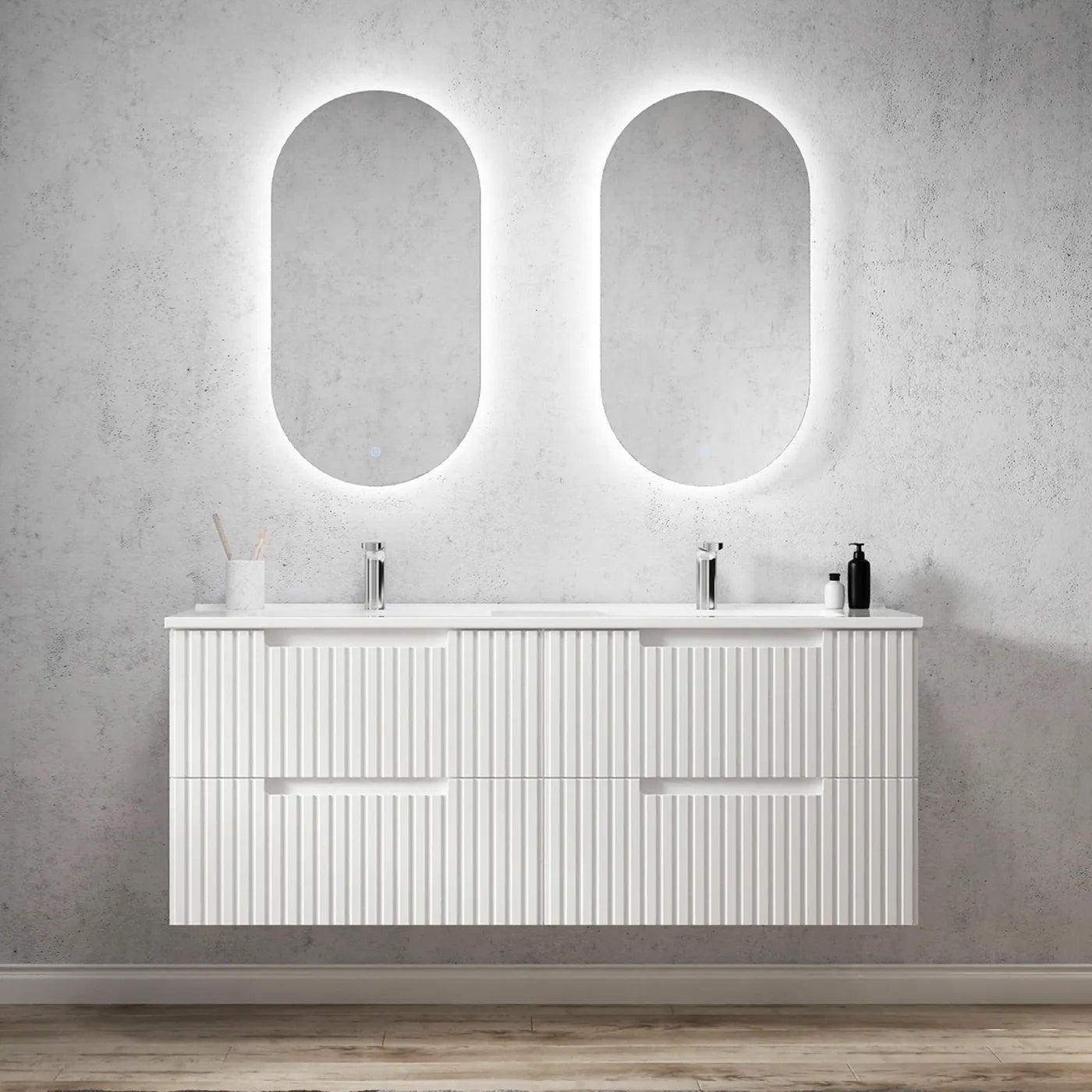 Noosa Matt White 600-1500mm Wall Hung Vanity