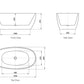 Vinny Gloss White Freestanding Bathtub 1300/1500/1700 NF