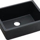 Black Granite Quartz Stone Undermount Kitchen Sink Single Bowl 635*470*241mm