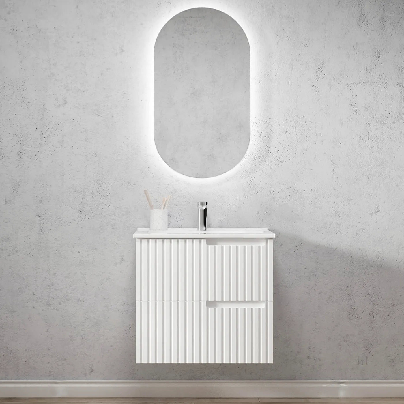 Noosa Matt White 600-1500mm Wall Hung Vanity