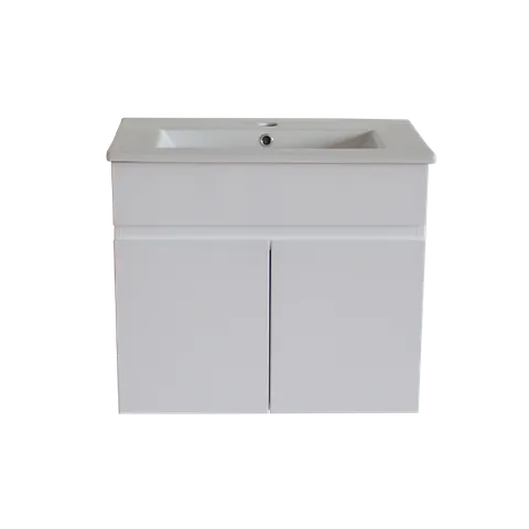 Pavia PVC 600/750x460 Wall Hung Vanity + Ceramic Top