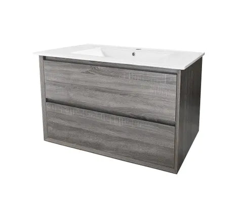 Maximo 750-1500mm Amazon Grey Wall Hung Vanity + Ceramic Top