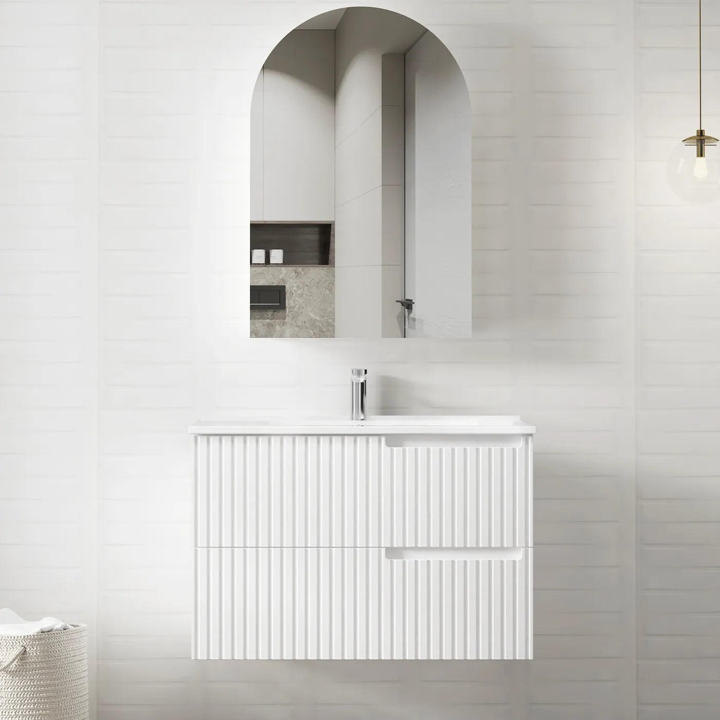 Noosa Matt White 600-1500mm Wall Hung Vanity