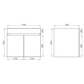 Berge 600/750mm Narrow White Oak Wall Hung Vanity