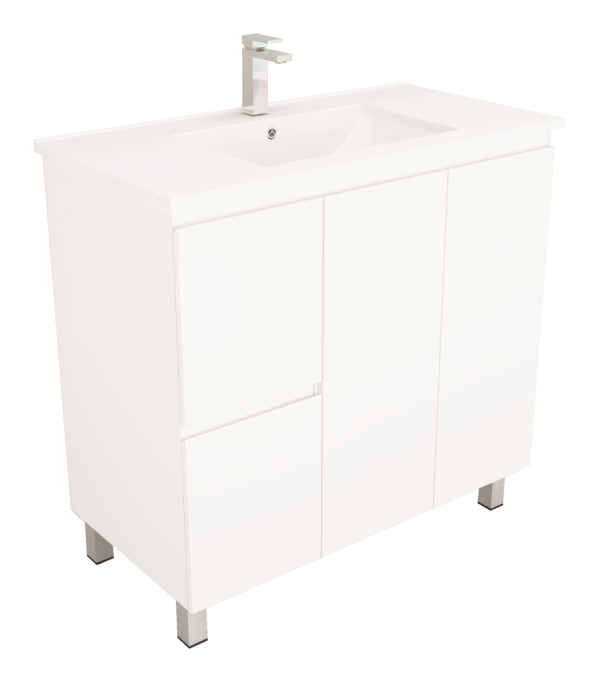 Unicasa Bianca 600-1500mm Floor Standing Vanity Cabinet + Ceramic Top