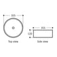Matte White Above Counter Basin 355x355mm