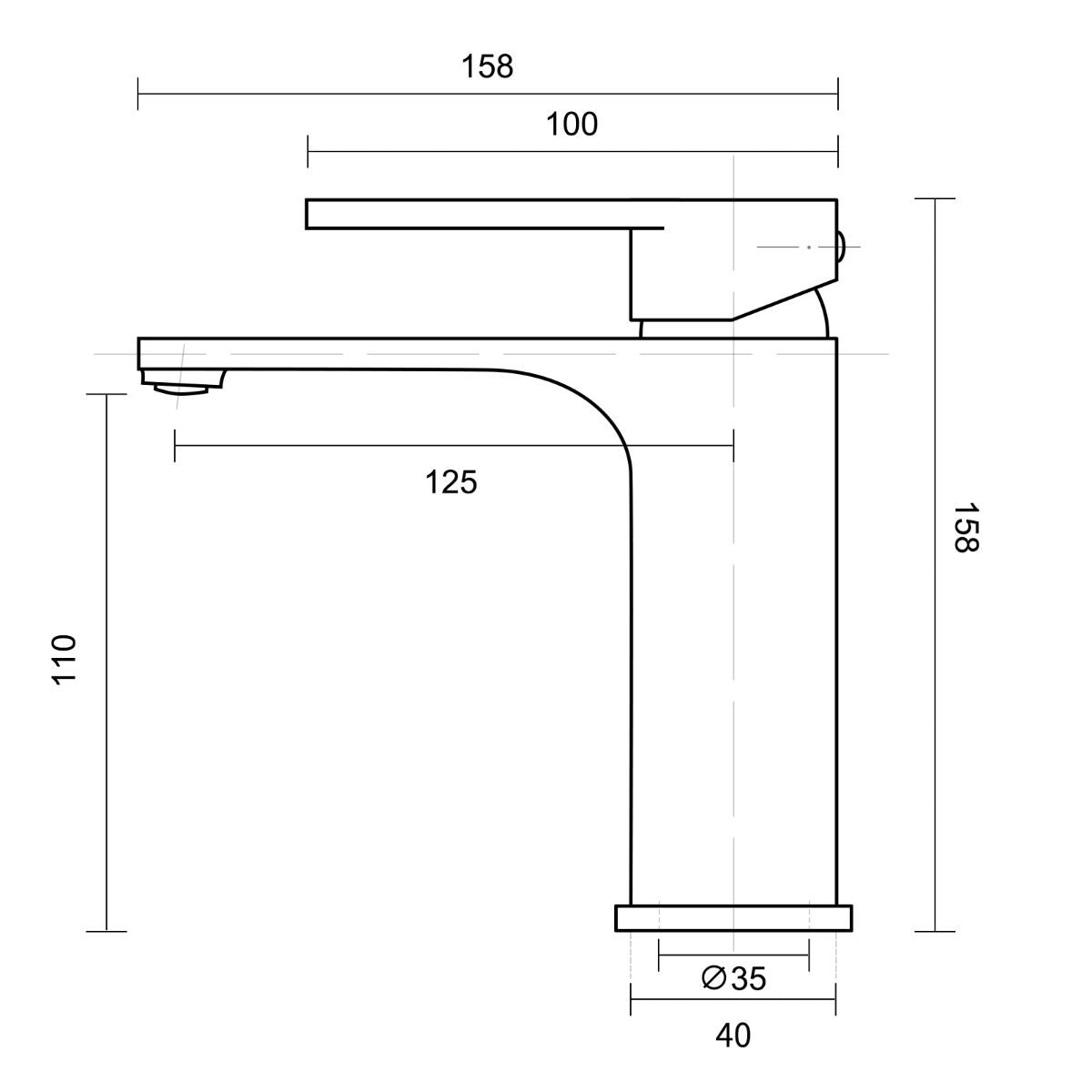 Aquaperla Ivano Basin Mixer