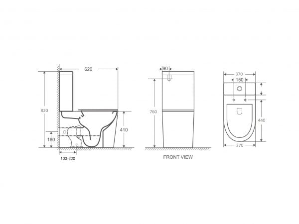 Unicasa London Rimless Toilet Suite