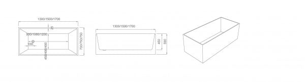 Unicasa Orta Multi Fit Freestanding Bathtub