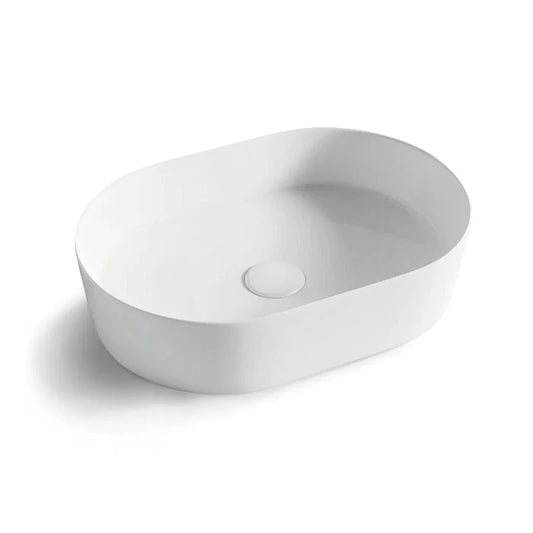 Quay Matte White Oval Above Counter Basin