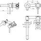 Morgan Rund Bath/Basin mixer with spout set