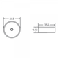 Unicasa Spin 35 Ceramic Basin Gloss White
