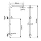 Aquaperla 10'' Right Angle Round Shower Station Top Inlet