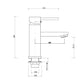 Pentro Brushed Nickel Round Basin Mixer