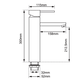 Aquaperla Lucid Pin Round Tall Basin Mixer