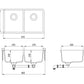 Inspire Granite Double Bowl Sink 810x480