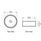 Radius Ultra Slim Round Basin MW and MB