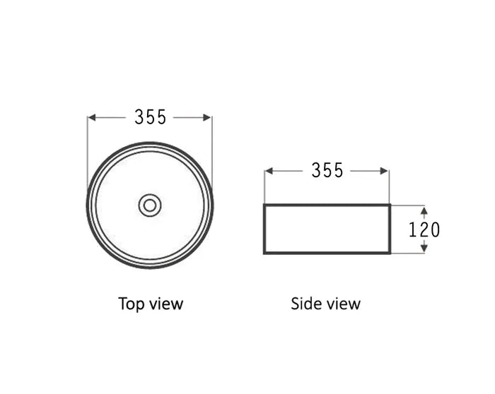 Radius Ultra Slim Round Basin MW and MB