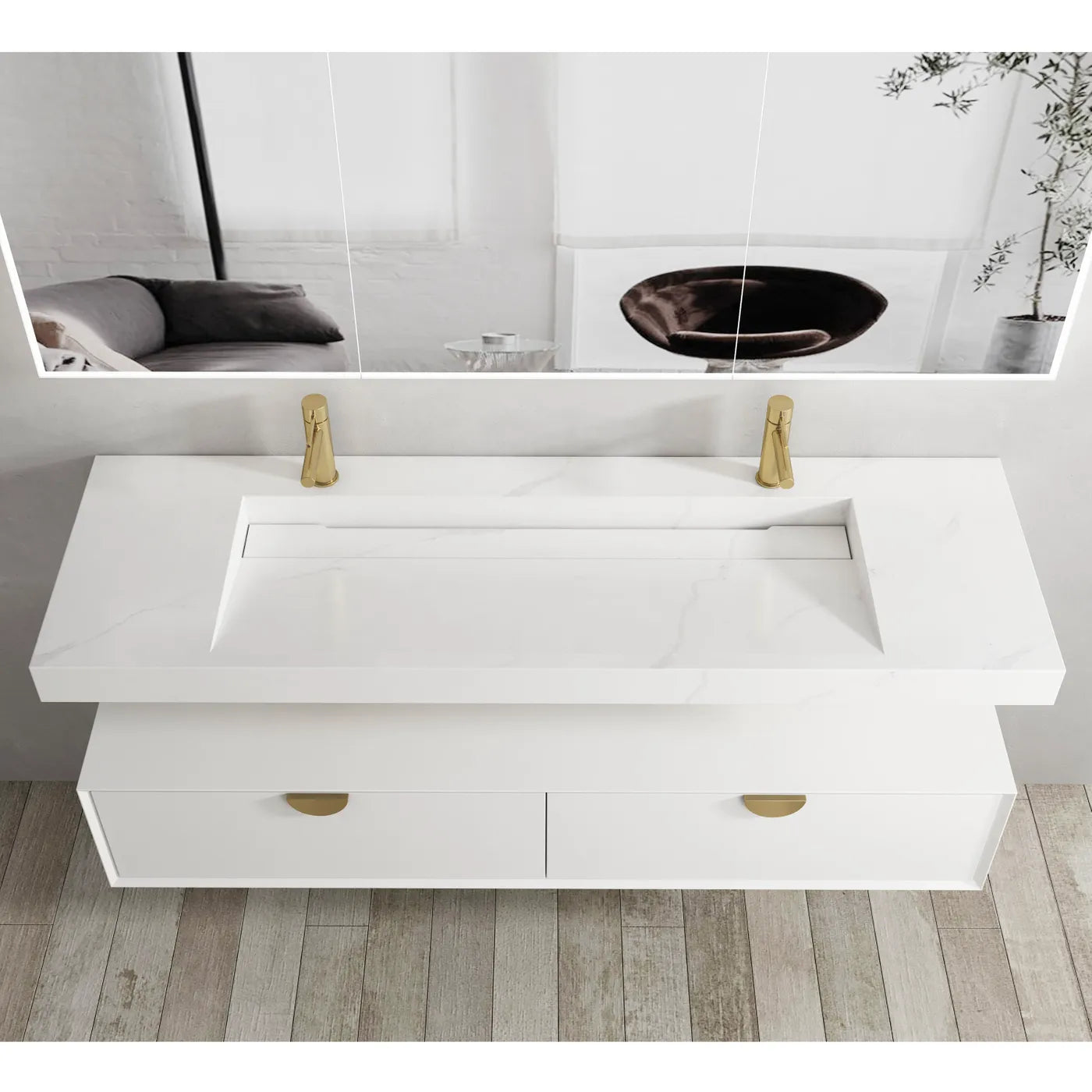 Moonlight Solid Surface Basin 600-1500mm