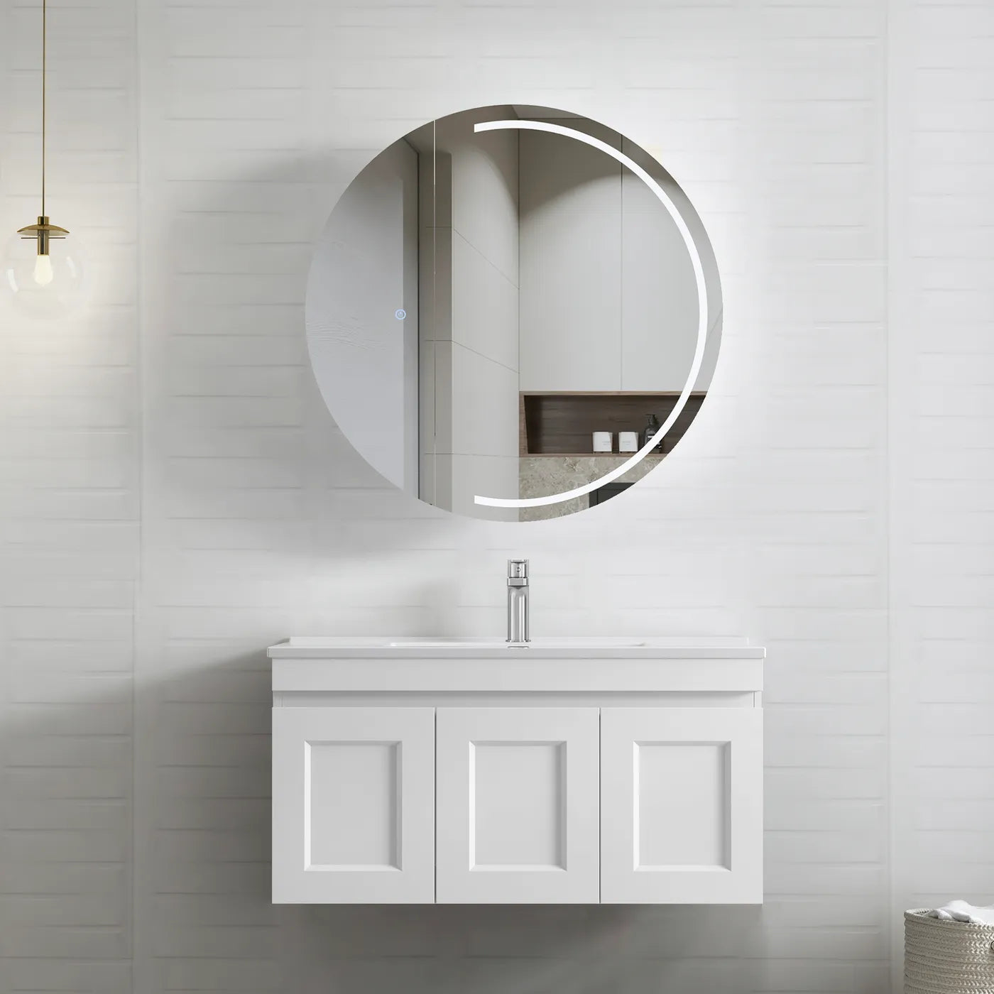 Hampton Wall Hung Matte White Vanity 600-1500mm