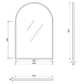 Archie Framed Mirror Matt Black / Brushed Gold