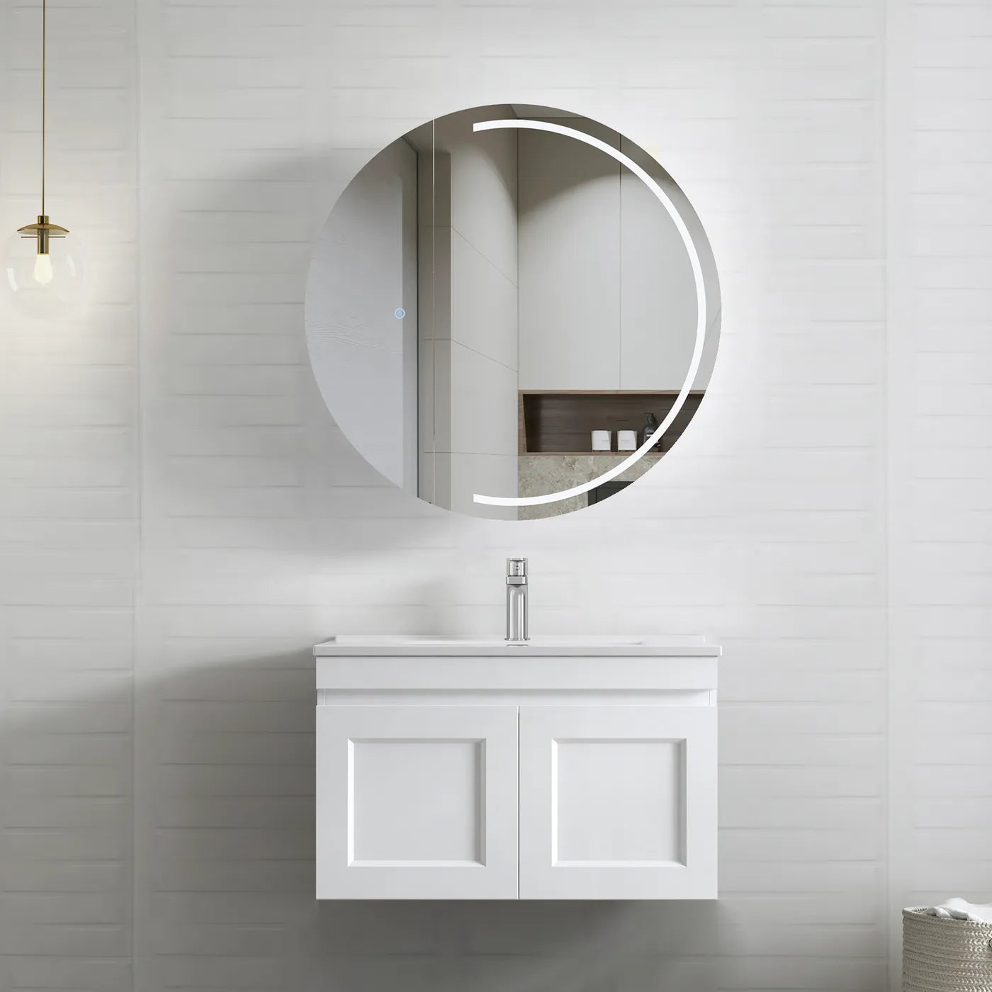 Hampton Wall Hung Matte White Vanity 600-1500mm