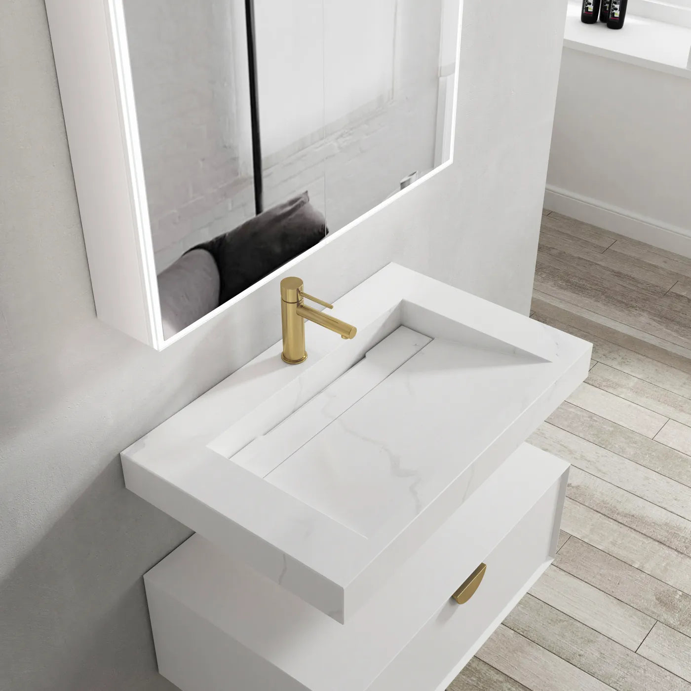 Moonlight Solid Surface Basin 600-1500mm