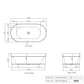 Bondi Gloss White 1500mm Freestanding Bath