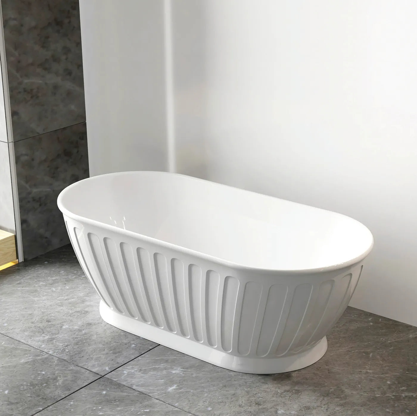 Kensington Gloss White 1500mm Freestanding Bathtub