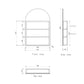 Archie Shaving Cabinet Matte White 900x600mm
