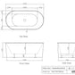 Noosa Gloss White 1500mm Freestanding Bath