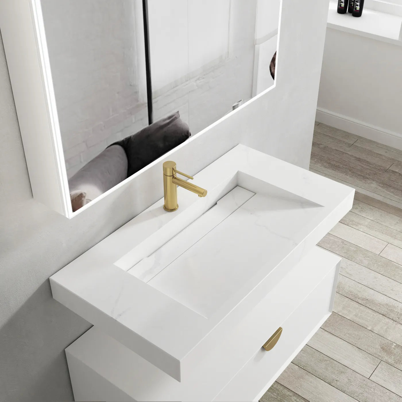 Moonlight Solid Surface Basin 600-1500mm